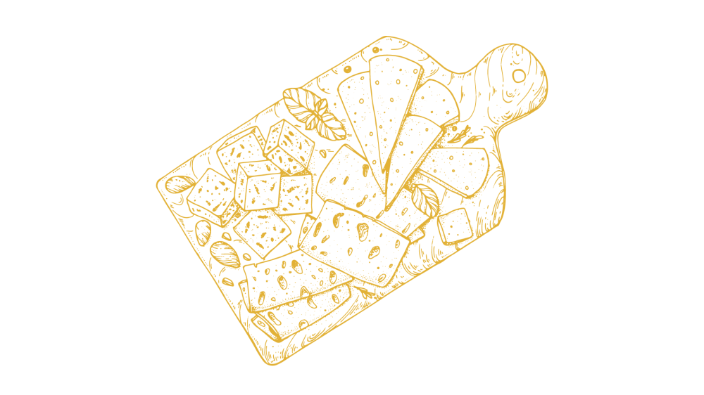 dessin plateau de fromages