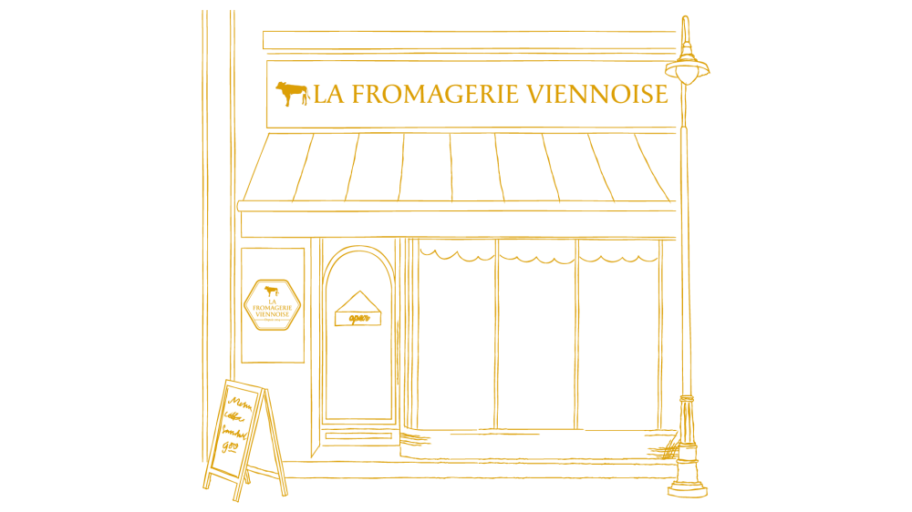 dessin devanture de la fromagerie