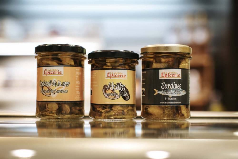 épicerie fine : bocaux de la mer